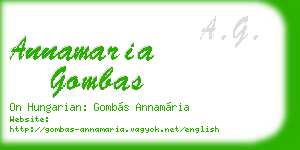 annamaria gombas business card