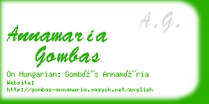 annamaria gombas business card